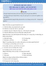 Đề thi giữa kì 2 KHTN 6 Kết nối tri thức - Đề số 2